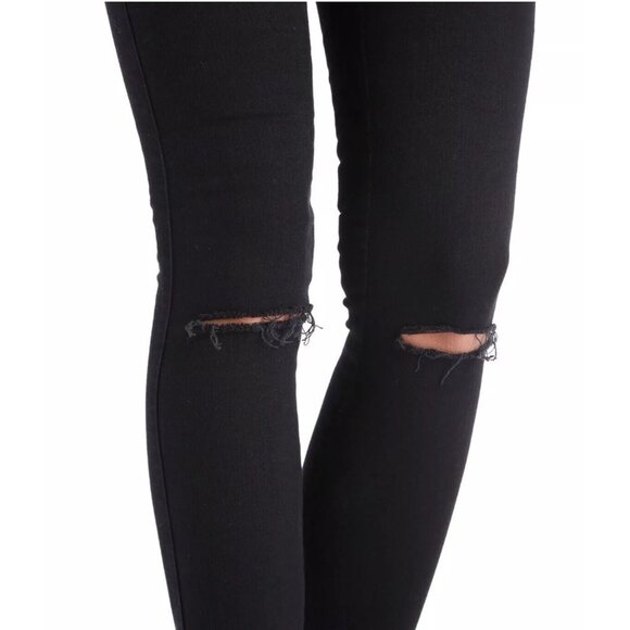 $188 Diesel Women’s Skinzee Super Skinny Black Mid Rise Jeans 08E13 Size W26 - Picture 4 of 14